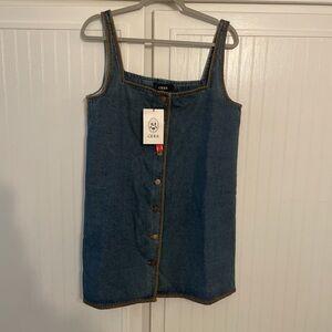Cider Blue Denim Button-Front Top